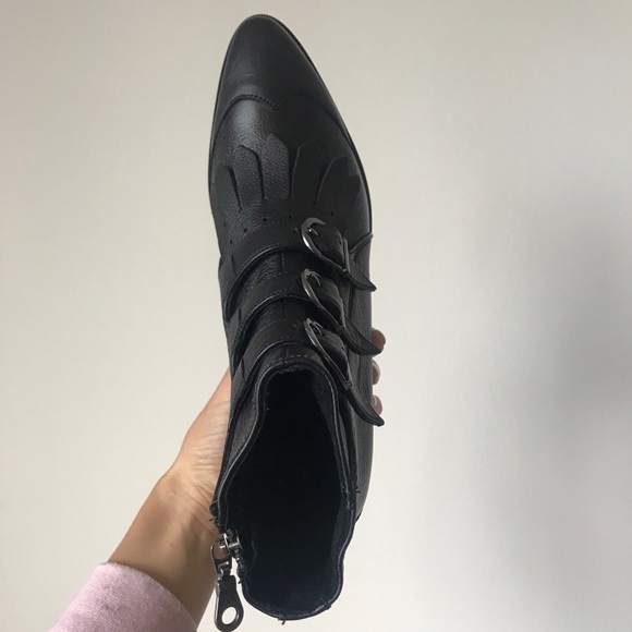 NEW Modern Vice handmade leather buckle booties - Picture 5 of 6